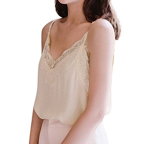 Click Here to See More Images NREALY Womens Casual Lace Sleeveless Vest Shirt Tank Blouse Tops Tee Vest