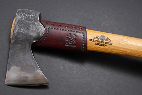 Review Outdoor Gear Leather Axe Handle Guard (Gransfors Bruk Wildlife Hatchet, Brown)