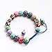 Ovalbuy Multi-Color Fimo Flower Bead Adjustable Bracelet