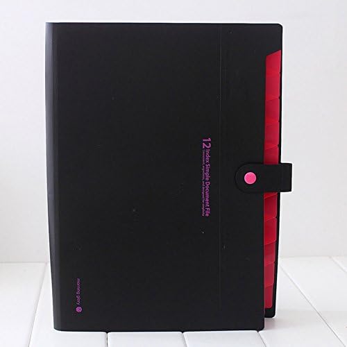 YooFun Office Expanding File Folder,12 Pockets,Letter Size,Document Accordion(black)