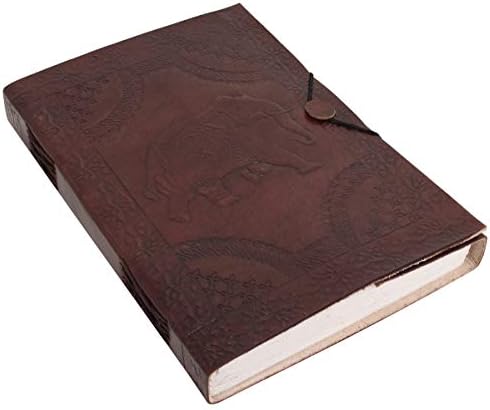 Gusti Leder nature"Nele" Genuine Leather Notebook B5 Journal Diary Sketchbook Everyday Vintage Elephant P26