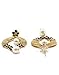 Bindhani Bollywood Fashion Jewellery Traditional Ethnic Bridal Bride Bridesmaid Gold Plated Chandbali Indian Wedding Kundan Stone Faux Pearl Dangle Drop Earrings Jewelry For Women