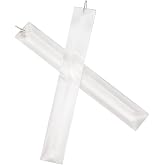 Lighceac 30 Pieces Crystal Bars with 30 Pieces Metal Clip Crystal Strips Replacement for Crystal Chandelier Home Decor 5.9" x 0.9"