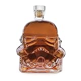 AUTHOME Transparent Creative 700ml Whiskey Flask Carafe Decanter，Stormtrooper Bottle ,Whiskey Carafe,Helmet Glass Cup Heat-Resistance CupSuitable for Whiskey, Vodka and Wine decanter
