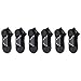 adidas Boys' YTH VERT Stripe 6-Pack Low Cut, Black/Black-Onix Marl/Light Onix/Onix, Large