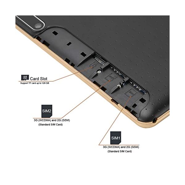 Padgene 10.1 Inch Google Android 10 Tablet, Phablet Tablets Pad with Dual Sim Card Slot, 2GB RAM 32GB ROM(TF 128GB),10.1…