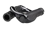Ergonomic Bike Grips | Comfortable Handlebar Grips with Anti-Slip Contoured Design and Aluminum Alloy Inner Ring Clamps for BMX Bikes, Mountain, MTB, Folding | Fit to Any 22mm (0.86