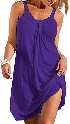 KFYWOMEN Summer Dress Women Casual Loose Beach Dress Ladies Sling Sleeveless Mini Dresses