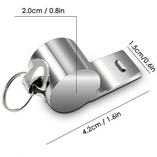 6 Packs Sporting Goods Stainless Steel Whistle, AICMEI Loud Metal Whistle with Lanyard for Referees Coaches Lifeguards Survival Emergency Football Basketball Soccer Hockey - Thumbnail 2