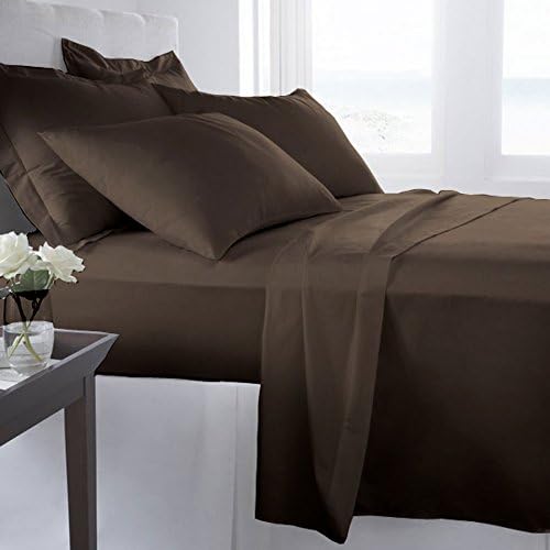 #1 Bed Sheet Set on Amazon! 1800 Thread Count Luxury Hotel Quality Bed Sheets Super Silky Soft Brushed Micro Fiber Wrinkle Free, Fade, Stain Resistant - Hypoallergenic - Deep Pockets Platinum Quality 4 Piece Sheet Sets. Top Quality Luxury Fitted &amp; Flat Sheets, Pillowcases Available in Many Colors and Sizes. (Chocolate Brown, Queen)