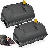 Rat Bait Station 2 Pack - Rodent Bait Station with Key Eliminates Rats Fast. Keeps Children and Pets Safe (2 Pack) (Bait not Included)