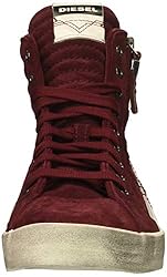 Diesel Men's D-Velows MID LACE Sneaker, Wine, 9 M US