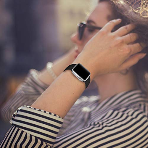 image for Rabini Compatible with Apple Watch Band 44mm 42mm, Soft Replacement Sp