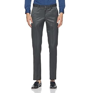 blackberrys Men’s Slim Fit Formal Trousers (DLNM0733G2IA18FE30_Grey_30)