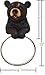 DWK 8-inch Hugo the Helper Black Bear Towel Holder Ring Rustic Woodland Forest Themed Kitchen Bathroom Cabin Decor
