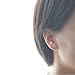 Paialco Sterling Silver Dainty Bunny Rabbit Ears Earring Studs for Girls, White Rhodium Plating