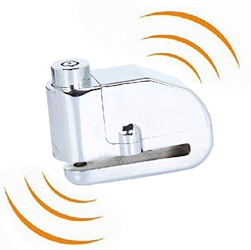 7mm Pin for Motorcycle Safety Lock Auto-Arm Scooter Moped Anti Thief Wheel Disc Brake Lock Alarm Security Brakes Rotor Lock Silver Fit For Suzuki HAYABUSA/GSXR1300 1999 2000 2001 2002 2003 2004 2005 2006 2007