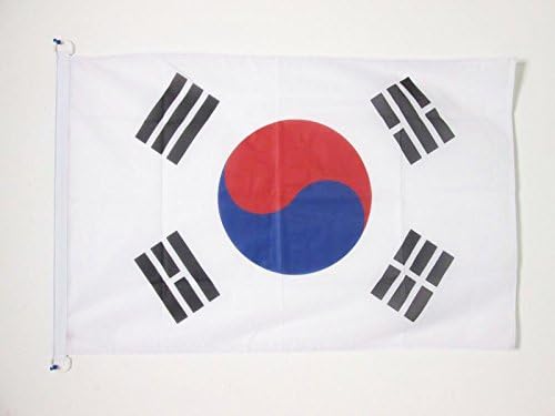 AZ FLAG, South Korea Flag, 2x3 Ft, For Outdoor, South Korean Banner Knitted Polyester with Two Plastic Rings, Fade Resistant