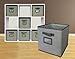 Sodynee Foldable Cloth Storage Cube Basket Bins Organizer Containers Drawers, 6 Pack, Dark Grey/Grey