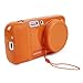 REMAX Protective Soft Orange Case w Camera Lens Cover for Samsung Galaxy S4 Zoom C101 in 4 Colors
