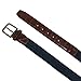CTM Men's Elastic Braided Golf Belt with Croco Print End Tabs