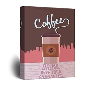 Canvas Wall Art - Hand Drawn Coffee Cup - Giclee Print Gallery Wrap Modern Home Art Ready to Hang - 12x18 inches