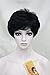 Kalyss Women's Short Curly Synthetic Dark brown Hair Wigs