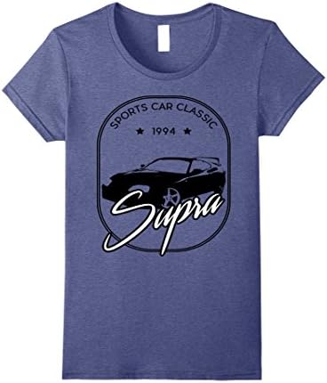 Women's SPORTS CAR CLASSIC SUPRA TEE JDM TURBO Medium Heather Blue