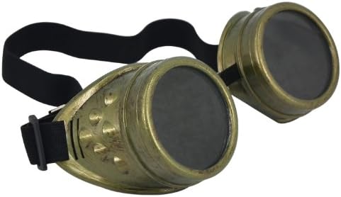 Cyber Goggles Steampunk Welding Goth Cosplay Vintage Goggles Rustic Bronze