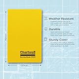 Exacompta Chartwell Casebound Survey Book 192x120mm Yellow UK Made view 2