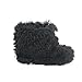 Gohom Women's Warm Winter Indoor Slipper Boots House (US Womens Size US 9/10, Fuzzy Black)