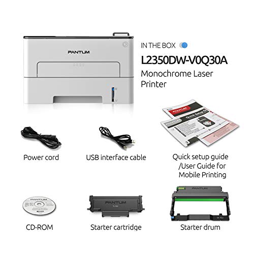 Pantum L2350DW Compact Monochrome Wireless Laser Printer, Automatic