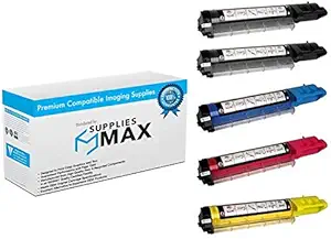 SuppliesMAX Compatible Replacement for Dell 3100CN Toner Cartridge Combo Pack (4000 Page Yield) (2-BK/1-C/M/Y) (2B3C3100HC)