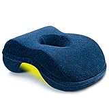 WER Nap Sleeping Pillow Cushion AF8 Bamboo Charcoal Memory Foam Pillow Slow Rebound Desk Nap Pillow with Hollow Design Ideal for Face Down Sleeper Back Support, Removable Washable Velvet Cover