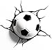 Panoware 3D Light FX Sports Mini 3D Deco Wall LED Night Light with Crack Wall Sticker, Soccer