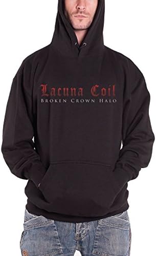 Lacuna Coil Broken Crown Halo Logo Official Mens New Black Pullover Hoodie