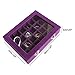VANCORE Velvet Glass Jewelry Ring Display Organizer Box Tray Holder Earrings Storage Case for Women