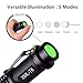 Hatori 18650 Flashlight Ultra Bright Handheld LED Flashlight with Zoomable Adjustable Focus 5 Light Modes Water Resistant Torch, Battery-Powered (Not Included) Tactical Flashlight, Black