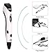 dikale 3D Pen with PLA Filament Refills 07A【Newest Version】 3D Drawing Printing Printer Pen Bonus 12 Colors 120 Feet PLA 250 Stencil eBook for Kids Adults Arts Crafts Model DIY, Non-Clogging ...