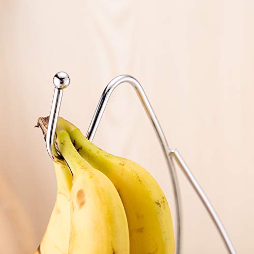 11 Inch Stainless Steel Fruit Basket Wire Metal Banana Holder Hanger Kitchen Storage Counter Organization Food Storage Accessories - Thumbnail 5