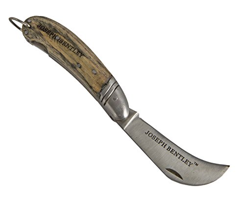 Joseph Bentley Traditional Garden Tools Carbon Steel Pruning Knife – Great For Roses, Shrubs, and More – Solid Oak Handle – Long Lasting Durability - Thumbnail 5