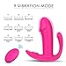 Wearable Vibrator G-Spot and Clitoris Stimulator, Rechargeable Remote Control 9-Speed Masturbation Dildo Toys for Adult, Invisible Vibrating Wand Silicone Vagina Anus Massager for Women Couples (Pink)