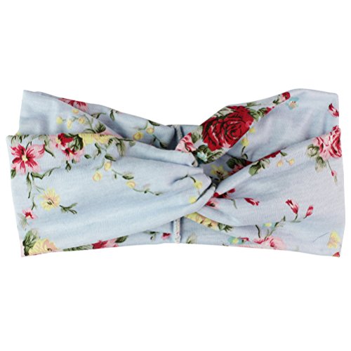 Dlala 6 Pack Women Headbands Elastic Turban Head Wrap Boho Floal Criss Cross Hair Band