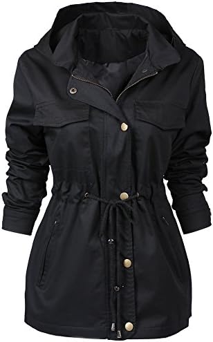 Stylein Womens Military Anorak Safari Hoodie Jacket with Pockets