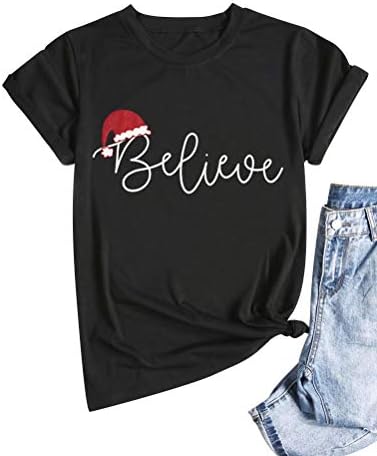 Naliya Women Santa Claws Cute T-Shirt Christmas Shirt…
