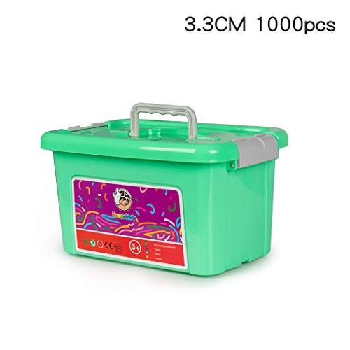 HAPPYMATY Macaron Digital Snowflakes Building Blocks Interlocking Plastic Disc Set Children's Educational Toys 1000PCS