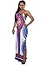 Moxeay Women Sexy Bohemian Floral Print Spaghetti Strap Backless Long Maxi Dress (Medium, White)