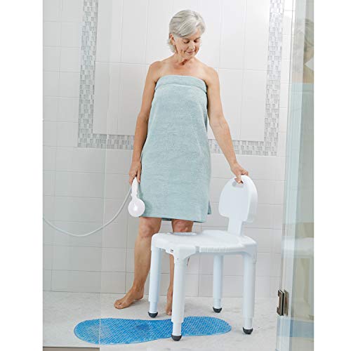 Carex Bath Seat And Shower Chair With Back For Seniors, Bath Chair For