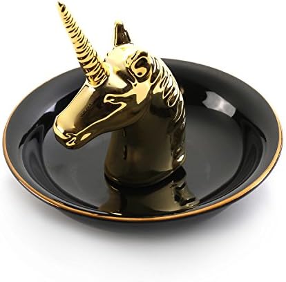 SUNBRIGHT Unicorn Ring Holder, Jewelry Trinket Tray for Bathroom, Wedding, Women Gifts