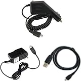 LG Cosmos2 VN251 Combo Rapid Car Charger + Home Wall Charger + USB Data Charge Sync Cable for LG Cosmos2 VN251